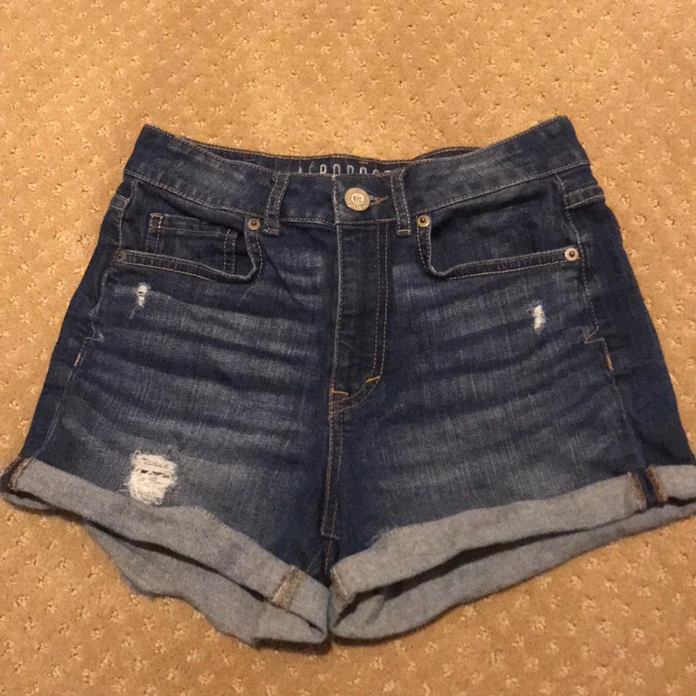 high waisted jean shorts
